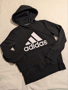 Women's Adidas Hoodie Sweatshirt With Front Pocket And Hidden Zip Pocket Size XS